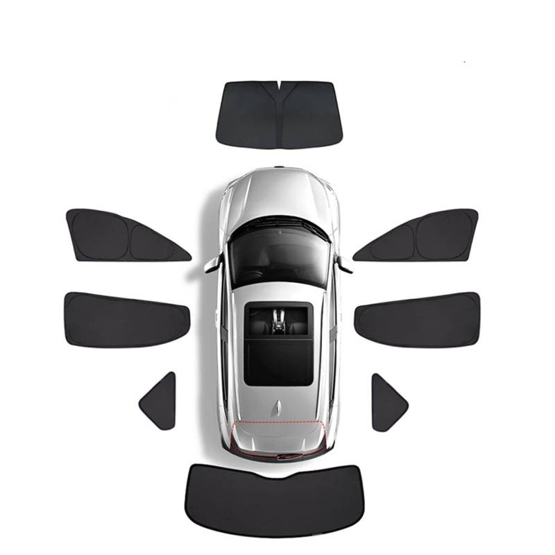 YAZGAN Sonnenschutz Vorhang für Mercedes Benz New Vito (3rd Generation) W447 2014-2022, Magnetisch, Schwarz, Stoff, Praktisch, Van, Fenster Vorhang von YAZGAN