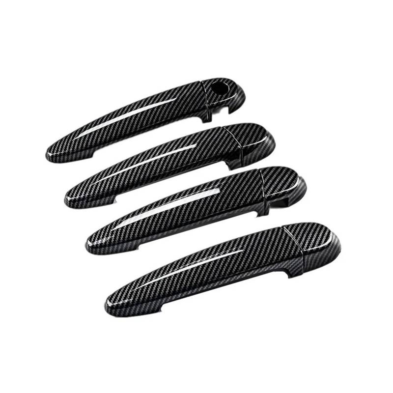 Außentürgriff Für BMW 1 3er E87 E90 E91 E92 E93 F30 Für X1 Für X2 Für X3 Für X4 Für X6 Schwarz Glänzend LHD Auto Außentürgriffabdeckungen Zierleisten(Kohlefaser) von YBCVEPQ