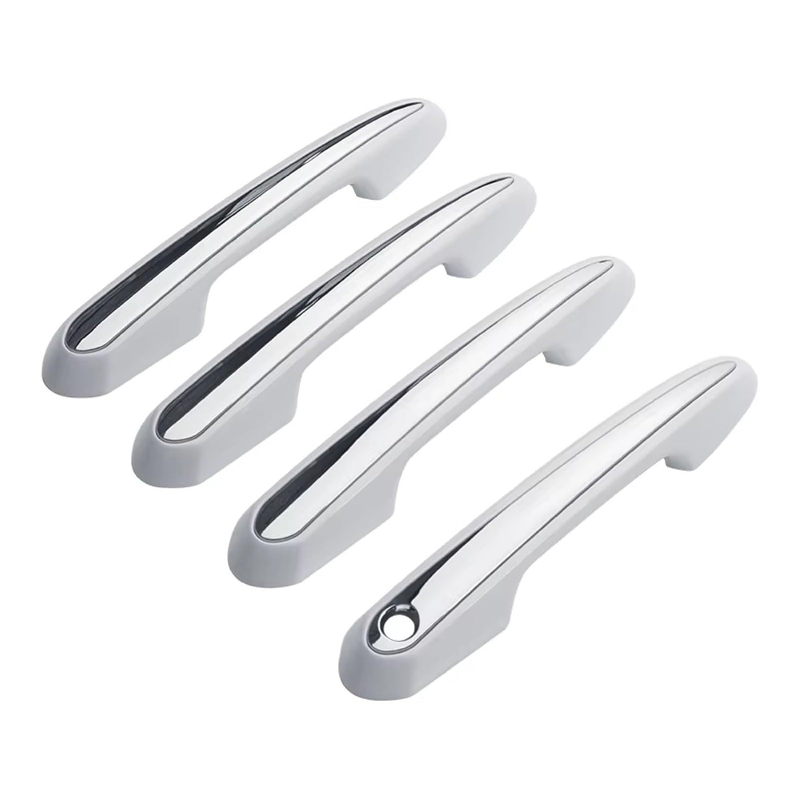 Außentürgriff Für Land Cruiser 300 2024 2021 ABS Chrom Überzug Äußere Tür Griff Ersatz LC300 Außen Zubehör ZX VXR GX GXR(Pearl White) von YBCVEPQ