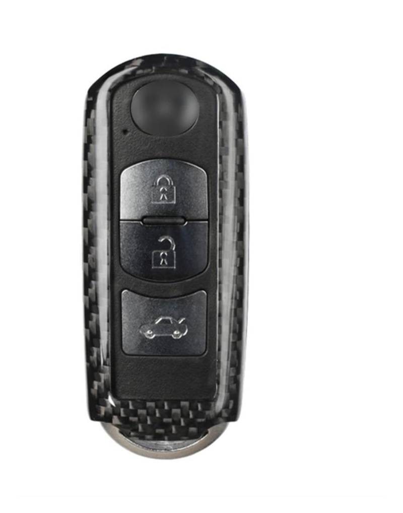 Autoschlüssel Gehäuse Für 2 3 5 6 Für CX-3 Für CX-5 CX-7 Für CX-9 MX5 Auto-Fernschlüsselgehäuse Abdeckung Gehäuse Kohlefaser-Ersatz(Color1) von YBCVEPQ