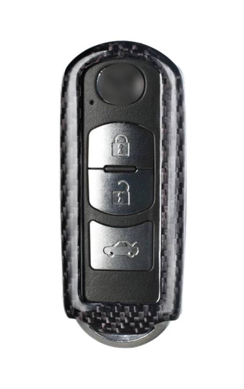 Autoschlüssel Gehäuse Für 2 3 5 6 Für CX-3 Für CX-5 CX-7 Für CX-9 MX5 Auto-Fernschlüsselgehäuse Abdeckung Gehäuse Kohlefaser-Ersatz(Color2) von YBCVEPQ