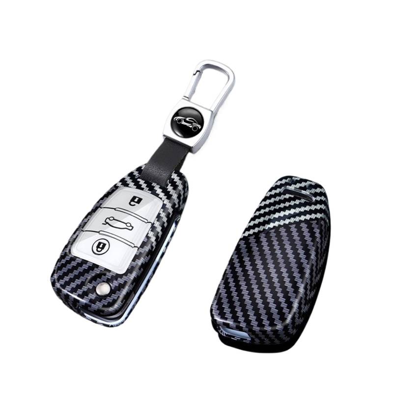 Autoschlüssel Gehäuse Für A1 A3 8P 8L A4 A5 B6 B7 A6 A7 C5 C6 4F Q3 Q5 Q7 Q8 TT S3 S4 S6 RS 3 Tasten Carbon Schlüsseletui Schlüsselanhänger(White Set 1) von YBCVEPQ