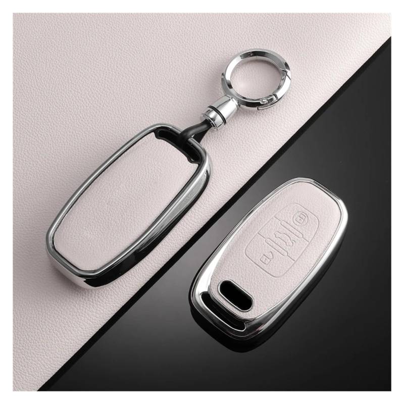 Autoschlüssel Gehäuse Für A1 A3 A4 A5 A6 A7 A8 Quattro Q3 Q5 Q7 S4 S5 S6 S7 S8 R8 TT TPU Auto Schlüssel Fall Volle Abdeckung Shell(A White sel 1) von YBCVEPQ