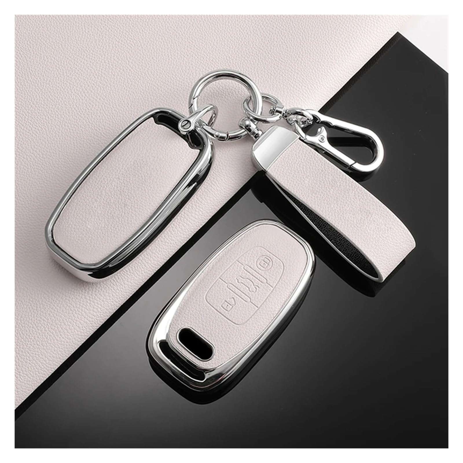Autoschlüssel Gehäuse Für A1 A3 A4 A5 A6 A7 A8 Quattro Q3 Q5 Q7 S4 S5 S6 S7 S8 R8 TT TPU Auto Schlüssel Fall Volle Abdeckung Shell(A White sel 2) von YBCVEPQ
