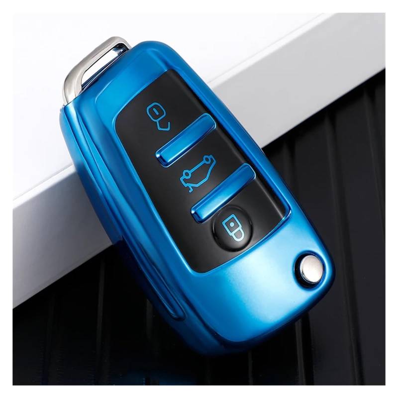 Autoschlüssel Gehäuse Für A1 A3 A4 A5 A6 C5 C6 Q7 TPU Auto Klappschlüssel Fall Abdeckung Tasche Shell Halter Schlüsselbund Schlüssel Schutz Zubehör(XL1000V Gray) von YBCVEPQ