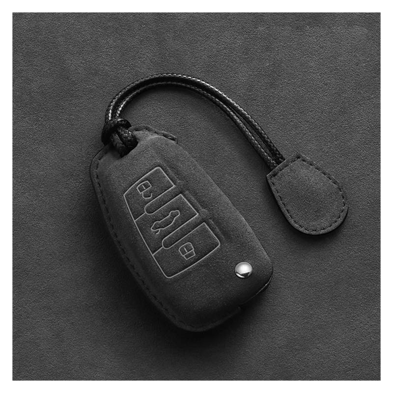 Autoschlüssel Gehäuse Für A4 B9 A1 A3 A5 A6 8S 8W Q3 Q5 Q7 4M S4 S5 S7 TT TTS TFSI RS Auto Schlüssel Fall Fob Schlüsselanhänger Wildleder Zubehör(Style D) von YBCVEPQ