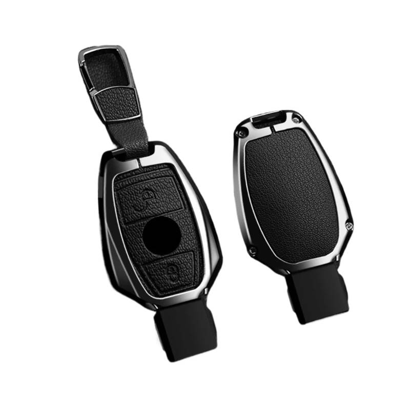 Autoschlüssel Gehäuse Für Benz A B C S Klasse AMG GLA CLA GLC W176 W221 W204 W205 Legierung Stil Auto Schlüssel Fall Abdeckung Shell(C Black) von YBCVEPQ