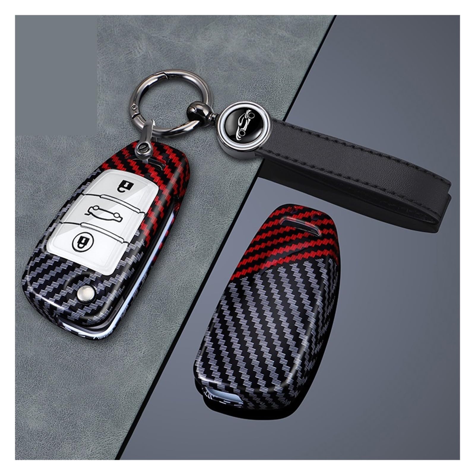 Autoschlüssel Gehäuse Für Chery ARRIZO7 E3 E5 A3 A5 Tiggo 2 3 5 3X Fulwin2 Eastar 3 Tasten Auto Schlüsselanhänger Fall Abdeckung Schlüsselanhänger Schlüssel Schutz(Red Set 2) von YBCVEPQ