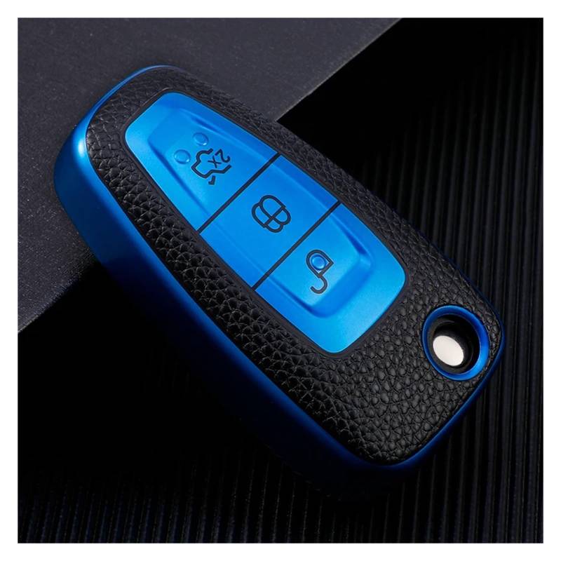 Autoschlüssel Gehäuse Für Ford Focus 2 3 4 MK2 MK3 MK4 Mondeo Galaxy Fiesta Kuga Escape Ecosport TPU Auto Smart Key Volle Abdeckung Fall Fob Shell(XL1000V Gray) von YBCVEPQ
