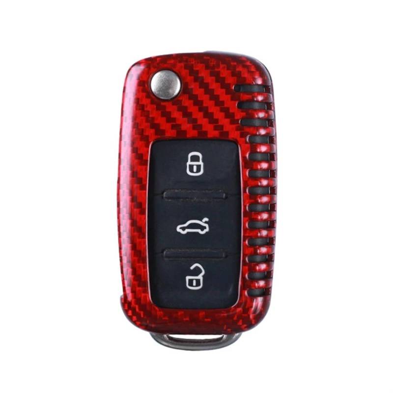 Autoschlüssel Gehäuse Für Golf MK4 MK5 GTI R32 Für Jetta Für Kaninchen Für Polo CC Auto Remote Key Fall Shell Cover Carbon Gehäuse von YBCVEPQ