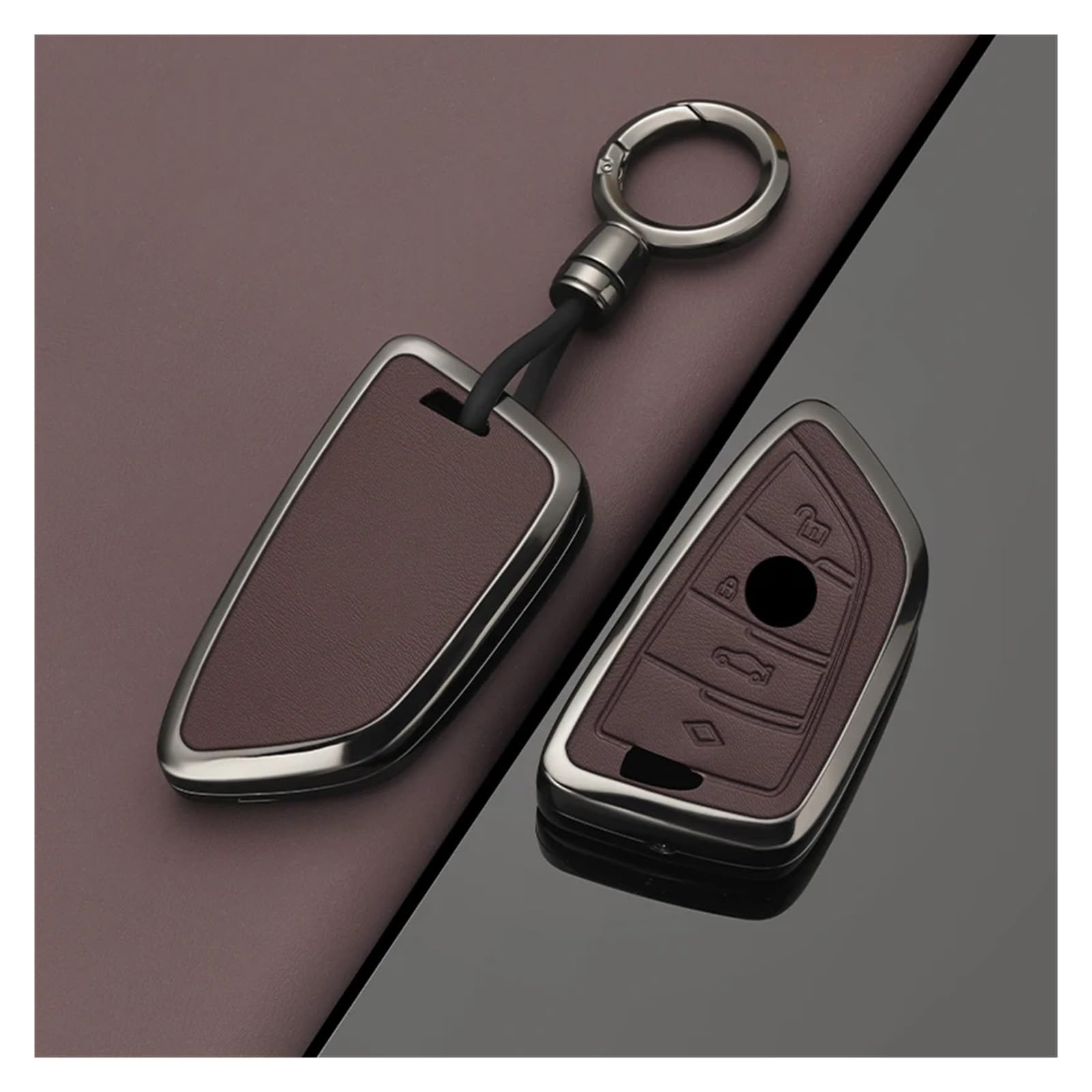 Autoschlüssel Gehäuse Für I7 X7 G07 LCI IX I20 X1 U11 7 Serie G70 G09 XM U06 G81 M3 Legierung Stil Auto Schlüssel Fall Abdeckung Shell Fob Keyless Zubehör(C Mocha Brown) von YBCVEPQ