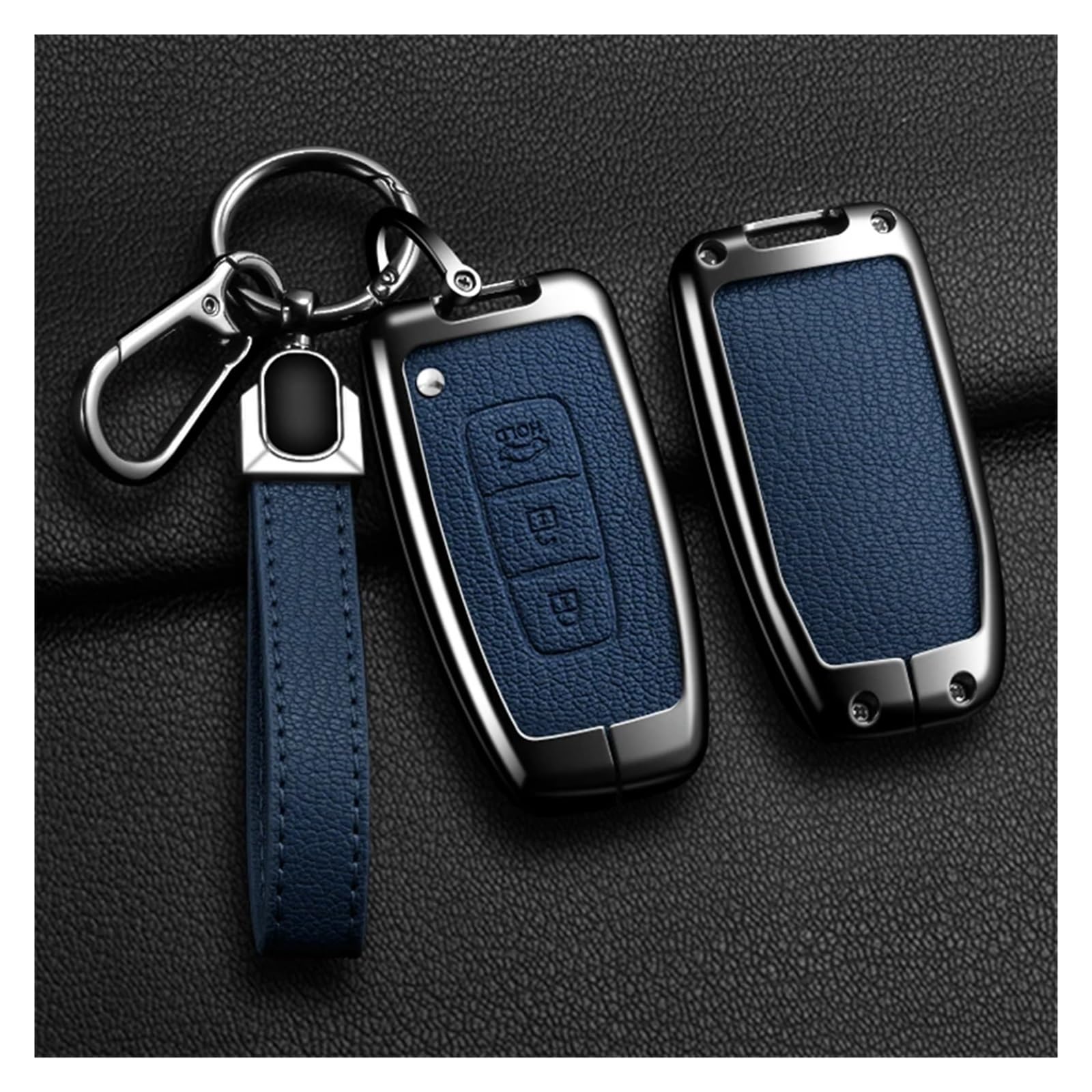 Autoschlüssel Gehäuse Für Kia Sportage K5 K2 Sorento Optima Forte 2011-2016 Legierung Stil Mode Auto Schlüssel Fall Abdeckung Shell Fob 3/4 Taste(C Blue 2) von YBCVEPQ