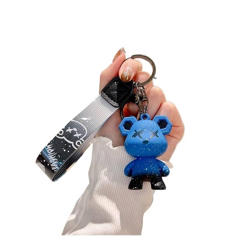 Autoschlüssel Gehäuse Für Koleos Kadjar Captur Megane Talisman Espace Clio Autoschlüsseletui Abdeckung TPU Autoschlüsseletui Abdeckung Fob Schlüsselanhänger 4 Tasten(Blue Keychain) von YBCVEPQ