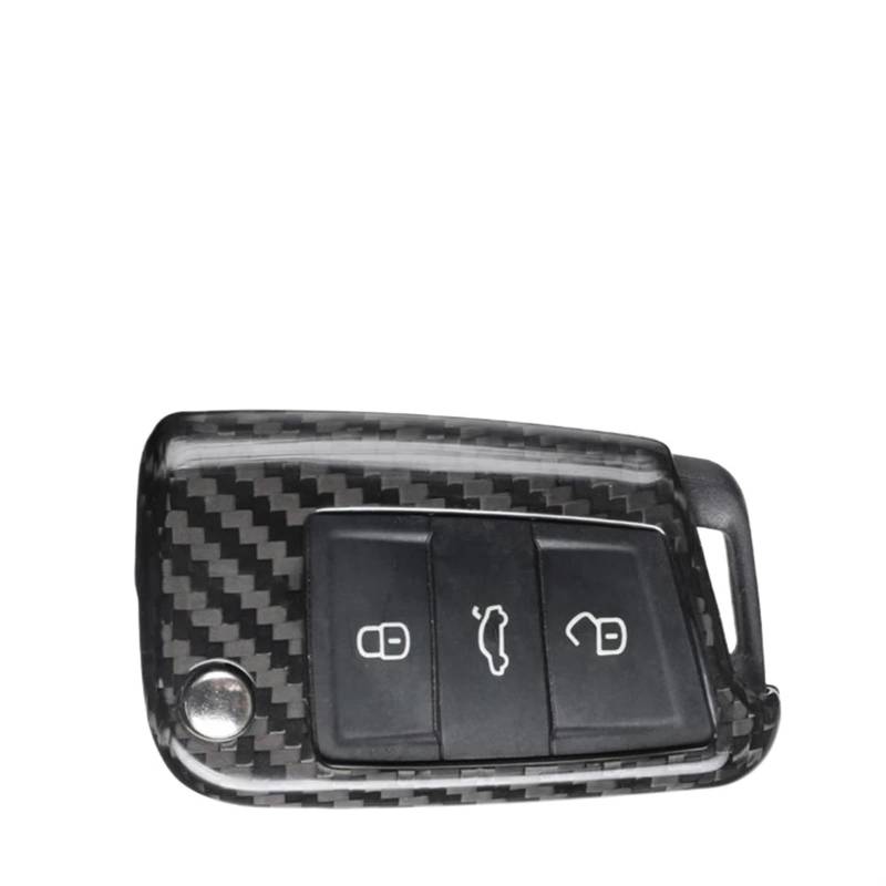 Autoschlüssel Gehäuse Für MK7 Für Golf Für GTI Für Jetta 2015-up Auto Remote Key Shell Cover Fall Carbon Ersatz Gehäuse(Color2) von YBCVEPQ
