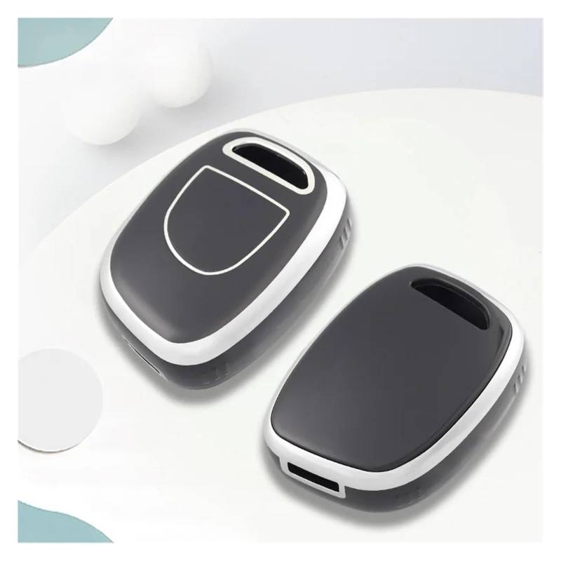 Autoschlüssel Gehäuse Für Master Kangoo Clio Twingo NE72/VAC102 TPU Fernbedienung Auto Schlüssel Fall Abdeckung Keyless Protector Auto Schlüssel Tasche Schutzhülle(Black Silver) von YBCVEPQ