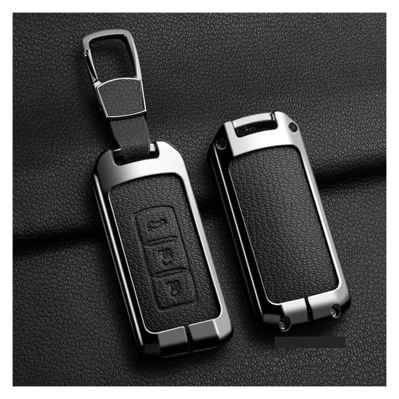 Autoschlüssel Gehäuse Für Mitsubishi Pajero 3 Outlander III 2013-2019 ASX 2020 Legierung Stil Auto Schlüssel Fall Abdeckung Shell Fob 2/3 Taste Schlüssel Kette(A Black) von YBCVEPQ