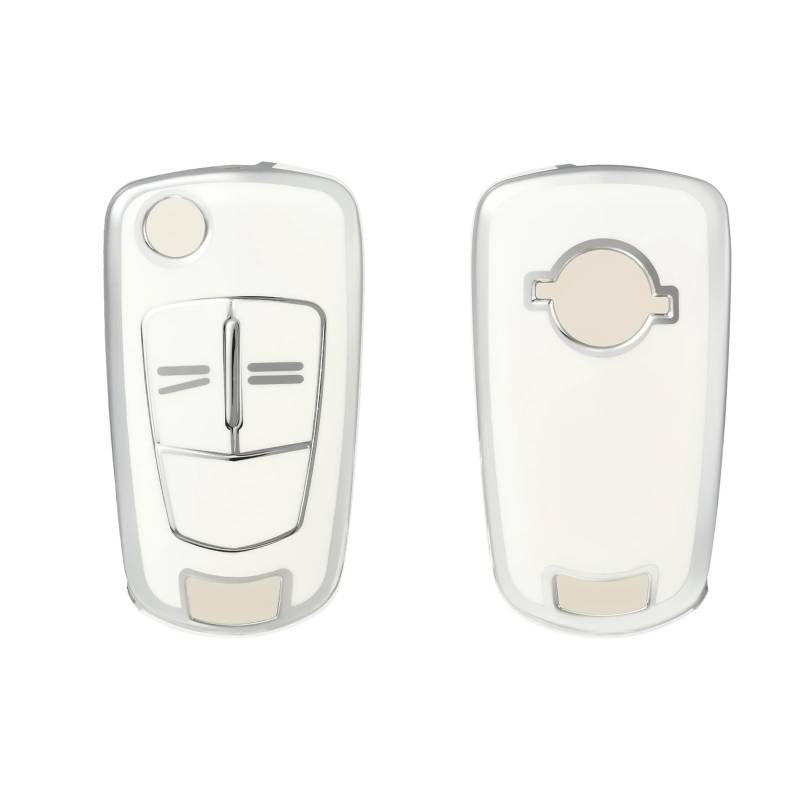 Autoschlüssel Gehäuse Für Opel Vauxhall Astra H Corsa D Vectra C Zafira Astra Vectra Signum Schlüsselanhänger Fall Abdeckung Weiche TPU Schlüssel Fall Schutz Schlüsselanhänger(White Silver) von YBCVEPQ