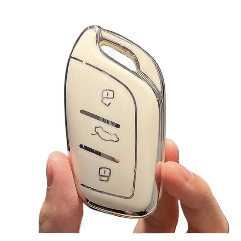 Autoschlüssel Gehäuse Für Roewe RX5 I6 I5 RX3 RX8 ERX5 MG ZS EV MG6 EZS HS EHS 2019 2020 Weiche TPU Auto Fernbedienung Schlüssel Fall Abdeckung Halter Shell Zubehör(White Key case) von YBCVEPQ