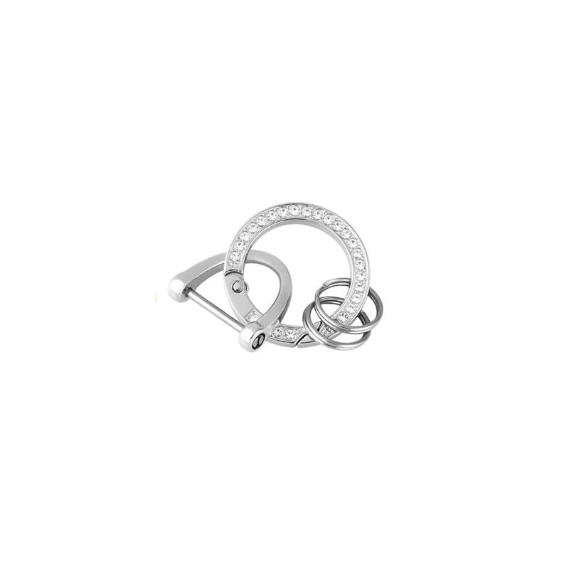 Autoschlüssel Gehäuse Für VW Langyi Sagitar Jetta Weiling Bora Tiguan Autoschlüsseletui Abdeckung Schlüsselanhänger Schlüsselanhänger Für Autoschlüsseletui(Onlysilver Keychain) von YBCVEPQ