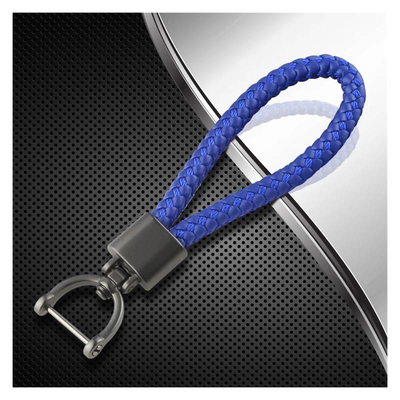 Autoschlüssel Gehäuse Für VW MK7 Golf 7 Tiguan MK2 Für Seat Ibiza Leon FR 2 Ateca Altea Skoda Octavia A7 Autoschlüsseletui Abdeckung Tasche Schlüsselanhänger(Blue Keychain) von YBCVEPQ