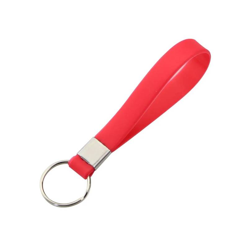 Autoschlüssel Gehäuse Für VW Polo Tiguan Passat B5 B6 B7 Golf EOS Scirocco Silikon Auto 3 Taste Remote Key Fall Abdeckung Halter Beschützer(Red Keychain) von YBCVEPQ