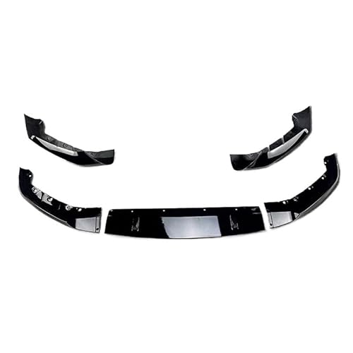 Spoilerlippe Frontstoßstange Für 5 Series G30 G31 Für 525i Für 530i 2017 2018 2019 2020 ABS Kunststoff Body Kits Frontschürze Lippe Spoiler Splitter Diffusor(5PCS Gloss Black) von YBCVEPQ