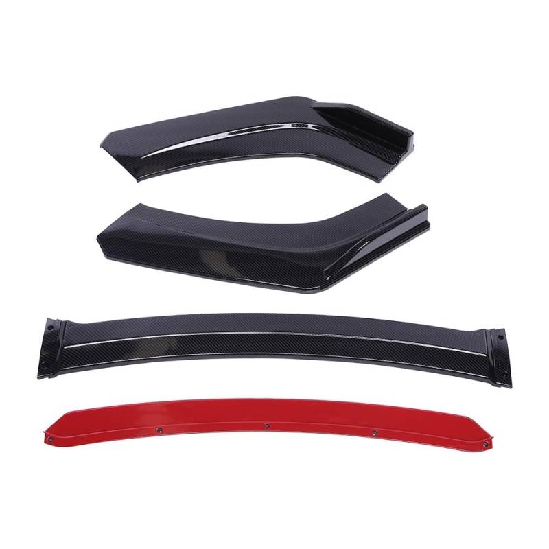 Spoilerlippe Frontstoßstange Für A3 Für A4 Für A5 Für A6 Für A8 Auto Frontstoßstange Lip Splitter Universal Spoiler Diffusor Kit Auto Spoiler Zubehör(Fiber and Red) von YBCVEPQ
