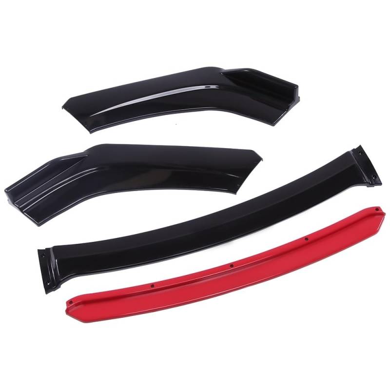 Spoilerlippe Frontstoßstange Für A3 Für A4 Für A5 Für A6 Für A8 Auto Frontstoßstange Lip Splitter Universal Spoiler Diffusor Kit Auto Spoiler Zubehör(Gloss Black and Red) von YBCVEPQ