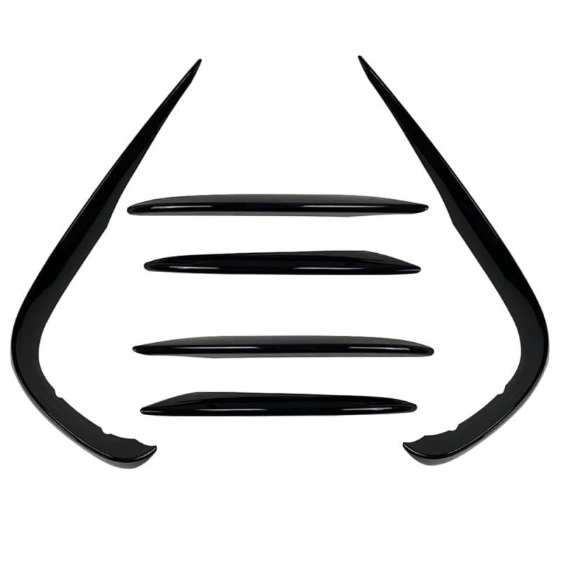 Spoilerlippe Frontstoßstange Für Benz Für E-Klasse W213 Für AMG Für LINE 4 TÜRER 2016-2020 Auto Frontstoßstange Lip Splitter Spoiler Nebelscheinwerfer Trim Tuning(Glossy Black) von YBCVEPQ