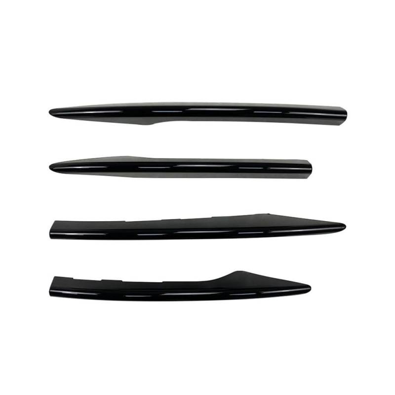 Spoilerlippe Frontstoßstange Für Benz Für E-Klasse W213 Für E260 Für E300 Für E53 2021 2022 2023 Frontstoßstange Spoiler Splitter Entlüftungsöffnung Nebelscheinwerfer(Glossy Black 4pcs) von YBCVEPQ