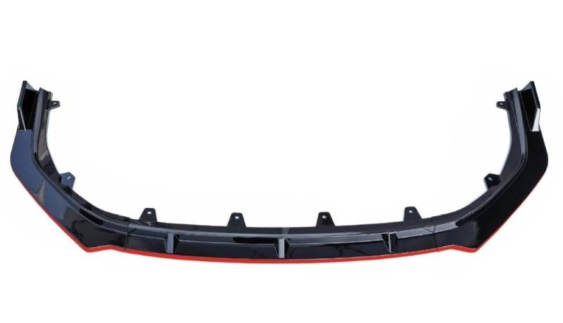 Spoilerlippe Frontstoßstange Für Camry Für Den 9. 2024 ABS Glanzschwarz Oder Fiberoptik Frontstoßstangenlippe Splitter Spoiler Refit Autospoiler Zubehör 3 STÜCKE(Glossy Black Red) von YBCVEPQ