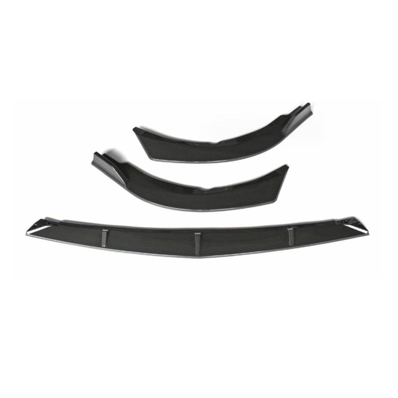 Spoilerlippe Frontstoßstange Für Camry Für LE Für XLE 2021 2022 ABS Glänzend Schwarz Tuning Body Kits Frontstoßstange Lip Spoiler Splitter Zubehör 3Pcs(Fiber Look) von YBCVEPQ