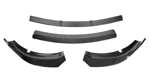 Spoilerlippe Frontstoßstange Für Dodge Für Ladegerät Für SRT 2015-2020 Front Schaufel Rock Board Zubehör 4 Stücke Auto Front Stoßstange Lip Diffusor Spoiler BodyKit Splitter(Fiber Look) von YBCVEPQ
