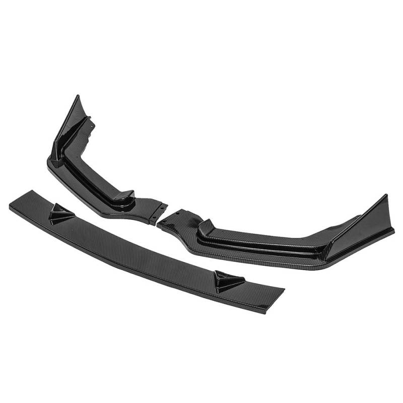 Spoilerlippe Frontstoßstange Für Infiniti Für Q50 2014-2017 Schwarz Glänzend Untere Splitterplatte Klinge Autozubehör 3 Teilig Auto Frontstoßstange Lip Spoiler(Sport Model) von YBCVEPQ