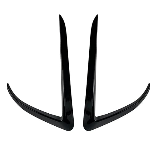 Spoilerlippe Frontstoßstange Für Tesla Für Modell Für X 2015 2016 2017 2018 2029 2020 Frontschürze Spoiler Splitter Air Vent Nebelscheinwerfer Kühlergrill ABS Trim Tuning(Glossy Black) von YBCVEPQ