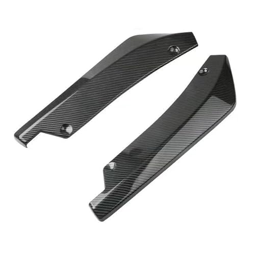 Spoilerlippe Frontstoßstange Für VW Für Jetta Universal Auto Heckspoilerlippe Splitter Universal Stoßfängerlippe Diffusor Auto Dekorative Spoiler Flügelaufkleber Flossen(Fiber Black) von YBCVEPQ