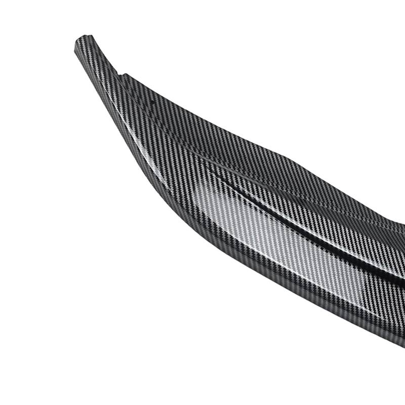 Spoilerlippe Frontstoßstange Für VW Für Tiguan Für MK2 2017-2020 Frontstoßstangenspoilerlippe Fiberoptik Schwarz Glänzend Unterer Splitter Zubehör(Fiber Look) von YBCVEPQ