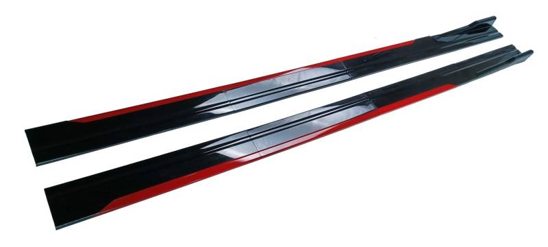 Spoilerlippe Frontstoßstange Für VW Universal Auto Seitenschweller 8 Stück Winglet Splitter Lip Side Spoiler Auto Spoiler Canards Zubehör Dekorative Lip Spoiler Wing Aufkleber(Red) von YBCVEPQ