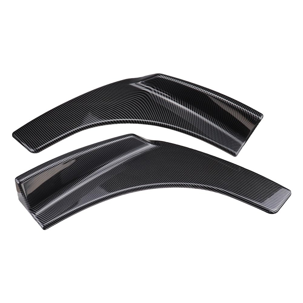 Spoilerlippe Frontstoßstange Universal 2 STÜCKE Frontstoßstange Lip Splitter Spoiler Beständig Flügel Schaufeln Autoscooter Lip Spoiler Flügel Aufkleber Flossen Spoiler(Fiber) von YBCVEPQ
