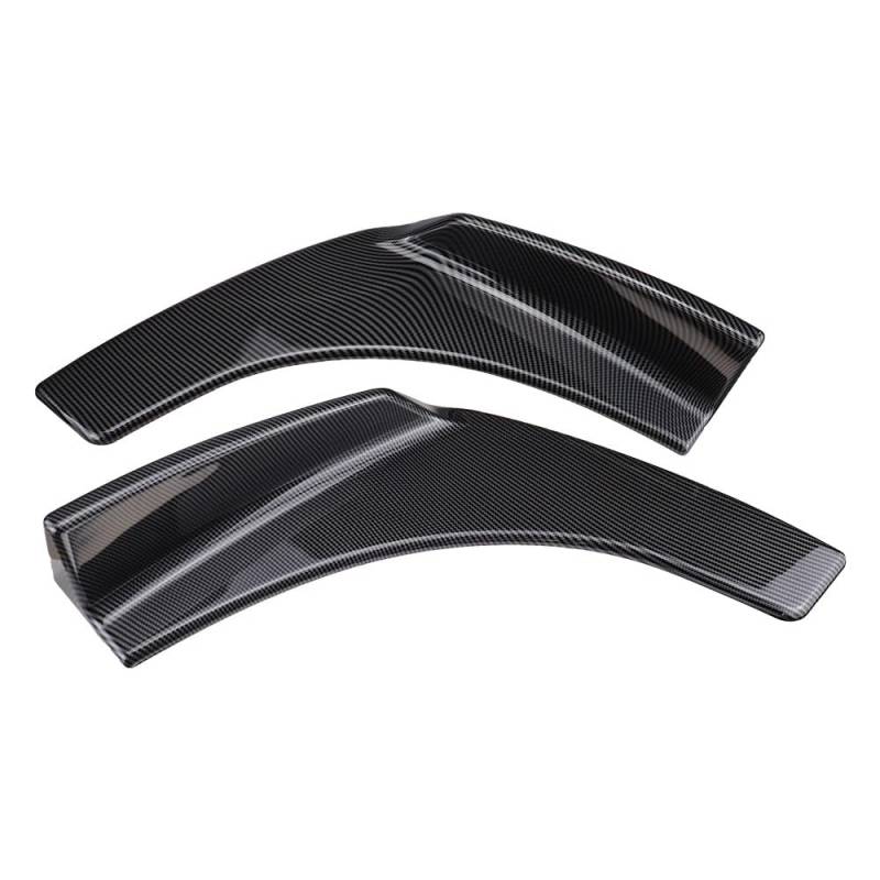 Spoilerlippe Frontstoßstange Universal 2 STÜCKE Frontstoßstange Lip Splitter Spoiler Beständig Flügel Schaufeln Autoscooter Lip Spoiler Flügel Aufkleber Flossen Spoiler(Fiber) von YBCVEPQ