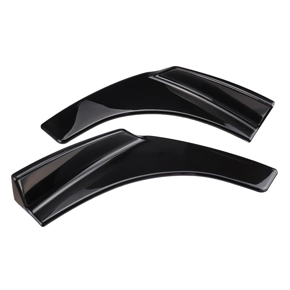 Spoilerlippe Frontstoßstange Universal 2 STÜCKE Frontstoßstangenlippe Splitter Spoiler Beständig Flügelschaufeln Stoßstangen Canard Lippe Autospoiler Zubehör Verkleidungsersatz(Black) von YBCVEPQ