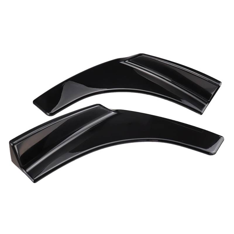 Spoilerlippe Frontstoßstange Universal 2 STÜCKE Frontstoßstangenlippe Splitter Spoiler Beständig Flügelschaufeln Stoßstangen Canard Lippe Autospoiler Zubehör Verkleidungsersatz(Black) von YBCVEPQ
