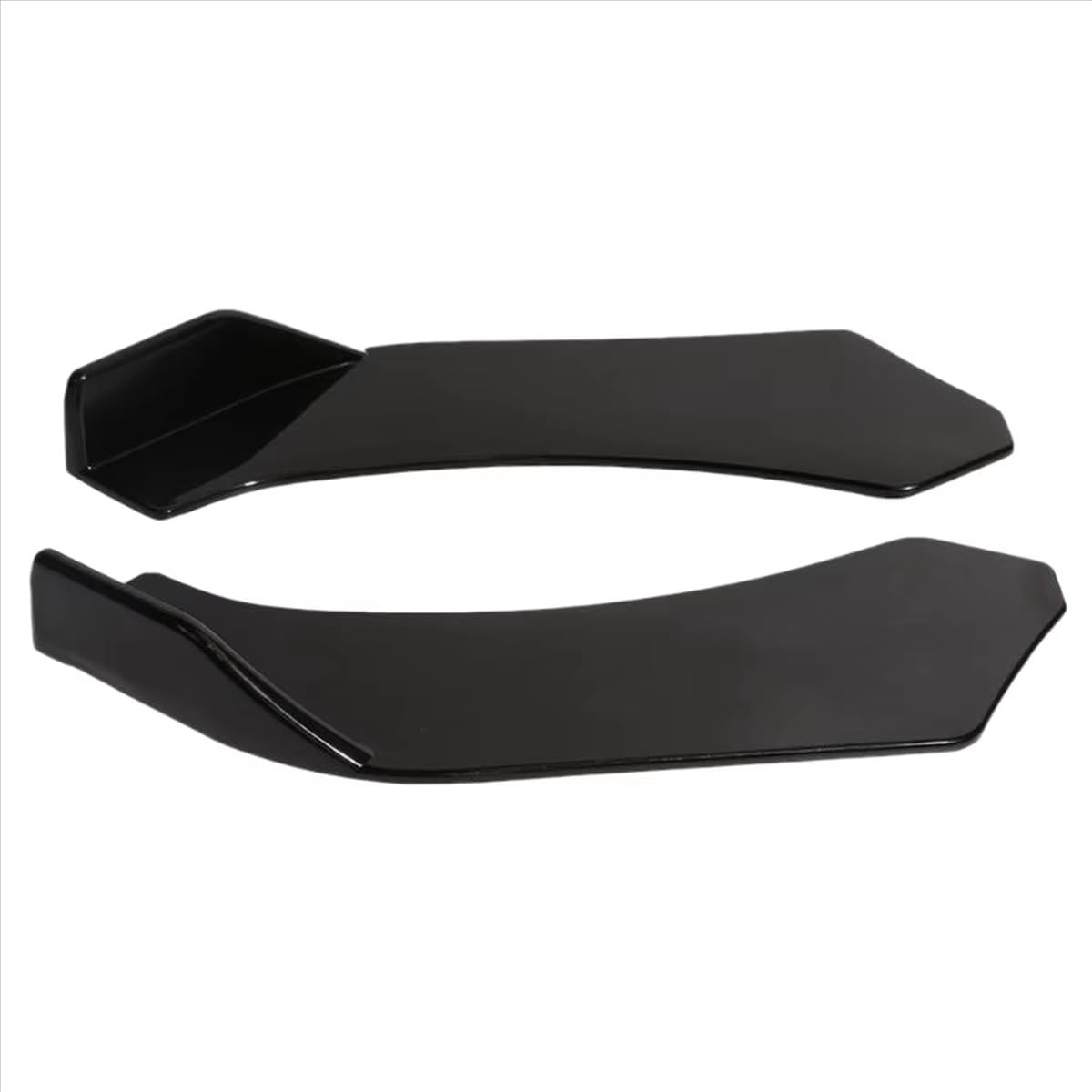 Spoilerlippe Frontstoßstange Universal 2 Stück Auto Frontschaufel Stoßstangenlippe Splitter Kinn ABS Spoiler Schwarz Universal Frontstoßstangenlippe Splitter Autozubehör von YBCVEPQ