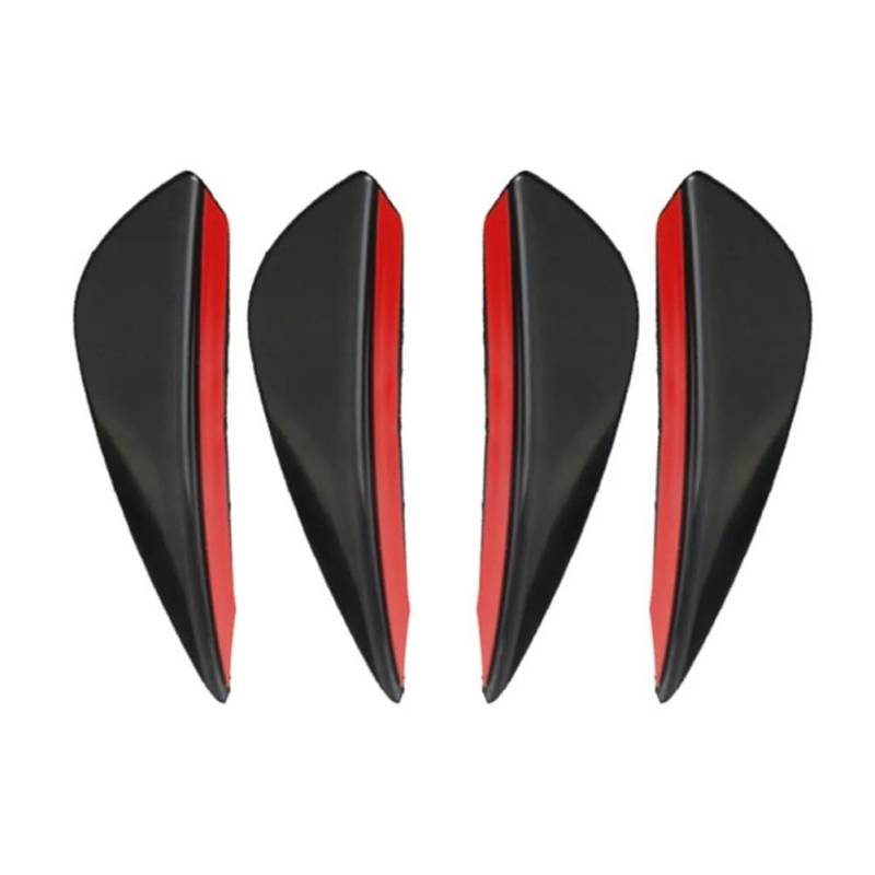 Spoilerlippe Frontstoßstange Universal 4/6 Stücke Front Stoßstange Lip Dekoration Diffusor Splitter Flossen Körper Spoiler Canards Valence Kinn Auto Tuning Canard Decor(6PCS Fiber) von YBCVEPQ