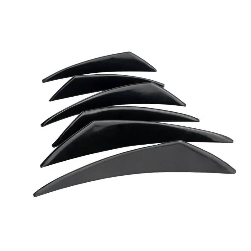 Spoilerlippe Frontstoßstange Universal 6 Teile/Satz Frontschürze Lip Dekoration Diffusor Splitter Flossen Körper Spoiler Canards Valence Chin Auto Tuning Canard(Black 6pcs) von YBCVEPQ