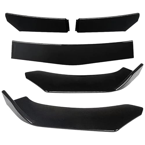 Spoilerlippe Frontstoßstange Universal Modifizierter Einstellbarer Stoßfänger Splitter Bodykit 5 Abschnitte Frontlippenkit Stoßfängerlippensplitter Autospoilerzubehör(Bright Black) von YBCVEPQ