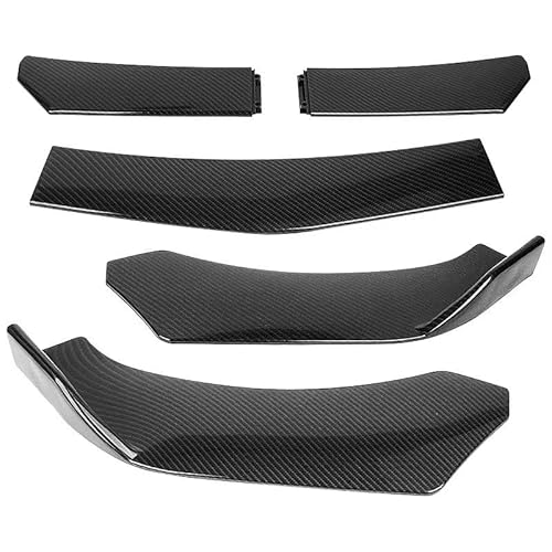 Spoilerlippe Frontstoßstange Universal Modifizierter Einstellbarer Stoßfänger Splitter Bodykit 5 Abschnitte Frontlippenkit Stoßfängerlippensplitter Autospoilerzubehör(Fiber Pattern) von YBCVEPQ