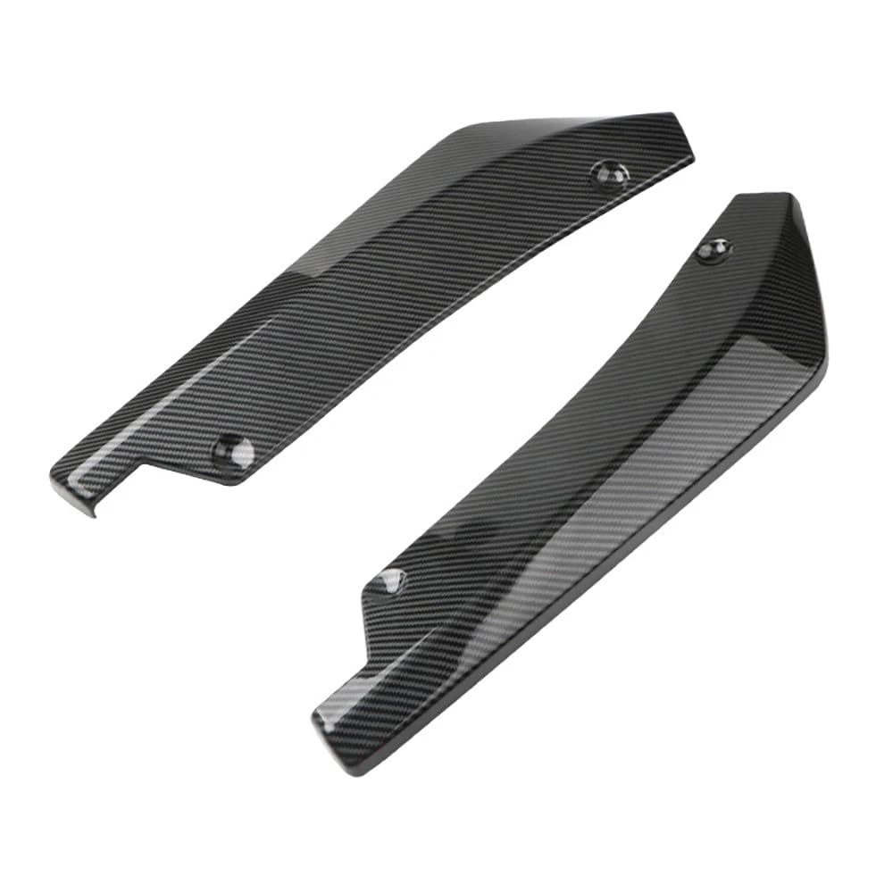 Spoilerlippe Frontstoßstange Universal Retrofit Auto Heckstoßstange Lip Diffusor Splitter Spoiler Heckecke Hecklippe Spoiler Auto Spoiler Zubehör(Fiber Black) von YBCVEPQ