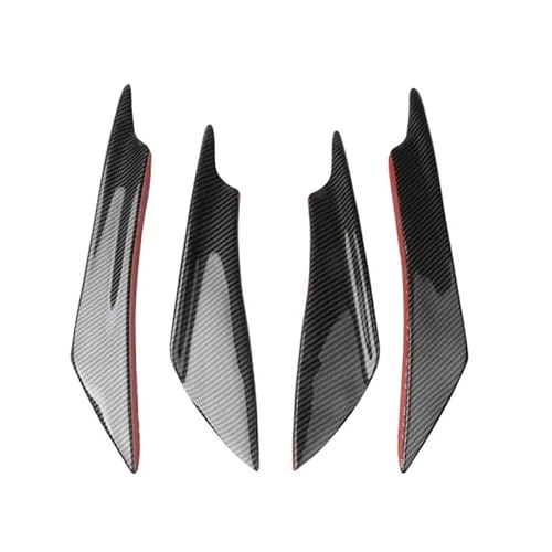 Spoilerlippe Frontstoßstange Universal Schwarz 4 Stücke Autotür Anti Kollisions Gürtel Stoßstange Wache Front Stoßstange Seite Canards Splitter Flossen Front Stoßstange Spoiler(Style2) von YBCVEPQ
