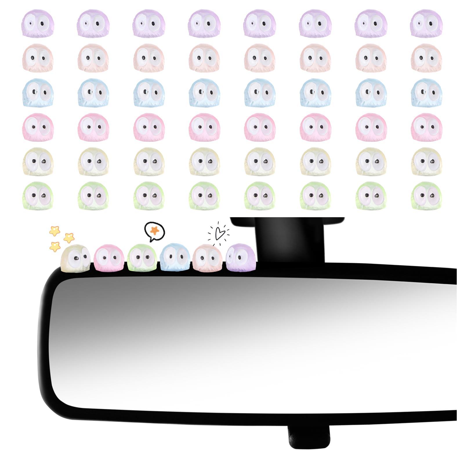YBEATY 48 Stück leuchtende niedliche Ruß-Sprites Auto-Dekor Rückspiegel-Zubehör Automobil-Innendekoration Zubehör Niedliche lustige Ornamente Geschenke für Auto Rückspiegel Armaturenbrett Home Office YBEATY 48 Stück leuchtende niedliche Ruß-Sprites Auto-Dekor Rückspiegel-Zubehör Automobil-Innendekoration Zubehör Niedliche lustige Ornamente Geschenke für Auto Rückspiegel Armaturenbrett Home Office von YBEATY
